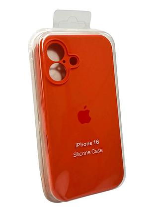Чохол-накладка silicone full aa camera protect для apple iphone 16 помаранчевий 2