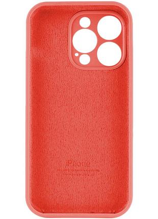 Чохол-накладка silicone full aa camera protect для apple iphone 15 pro peach помаранчевий 2