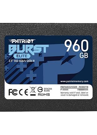 Ssd-накопичувач patriot burst elite 960gb sata чорний