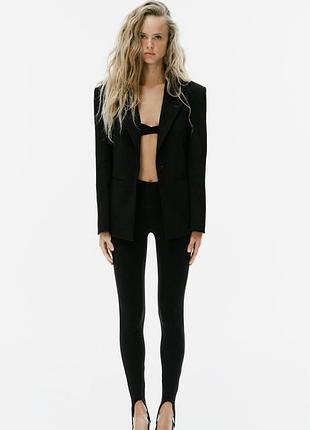 Блейзер жіночий чорний відкрита спинка zara new