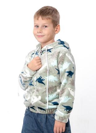 Кофта джемпер для мальчика, на молнии, махровый, 122см, 128см, 134см