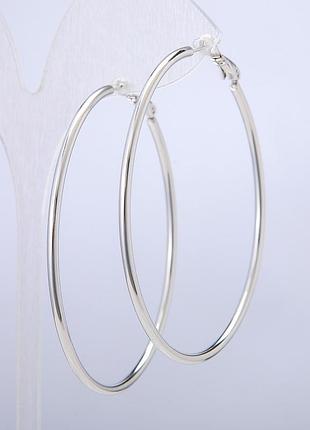 Сережки xuping кільця з родієм s-2,1 мм + - d-51мм+ -