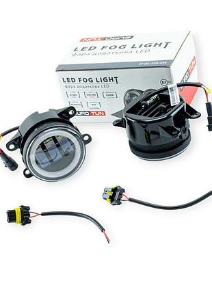 Фара противотуманная nexia, renault, ford, suzuki, opel, toyota (90мм 3.5") led 30w англ.глаз. 3 линзы (к-кт 2 шт) eurotun