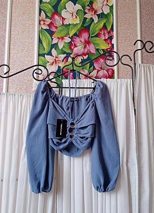 Красива блуза топ з зав'язкою на шиї prettylittlething.