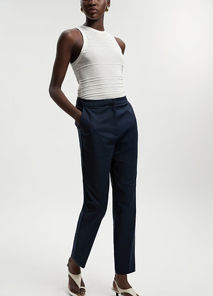 Класичні сині штани karen millen petite essential techno woven trouser розмір 8