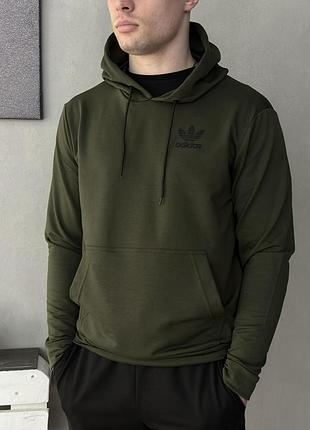 Демісезонний худі хакі adidas (двонитка)