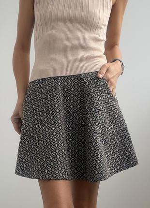 Міні спідниця кльош з кишенями zara