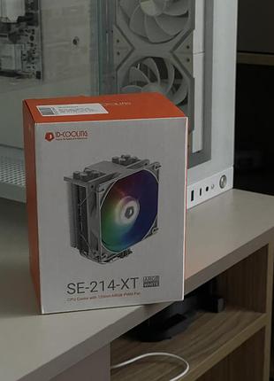 Кулер для процесора id-cooling se-214-xt argb white (новий)