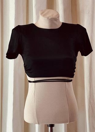 Шикарний жіночий чорний топ блуза zara