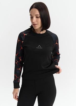 Термобелье женское norwin honeycomb черная зимняя микродайвинг на флисе норвин оригинальный комплект кофта и штаны