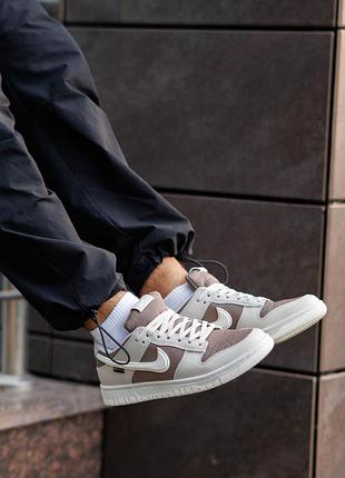 Термо кроссовки nike dunk low gore-tex light bone 3