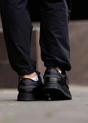 Термо кроссовки nike dunk low gore-tex triple black 8