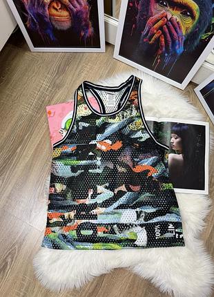 Спортивна майка-сітка reebok os mesh basketball tank