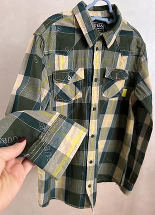 Рубашка для хлопчика, guess, на 10 років, колір зелений 5