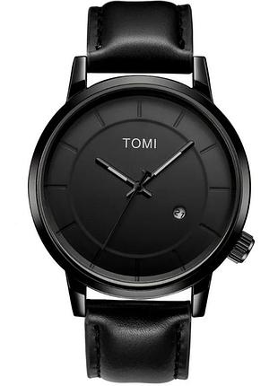 Мужские наручные часы tomi brand tomi diplomat кварцевые, минеральное стекло.