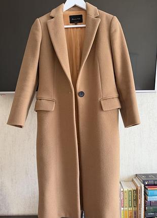 Пальто в цвете кемел , коричневое massimo dutti
