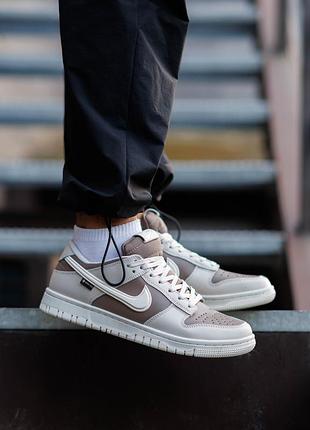 Термо кросівки nike dunk low gore-tex light bone 8