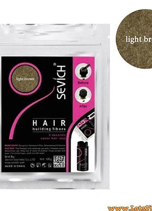 Пудра загуститель волос sevich 10 цветов для объема камуфляж лысины как toppik fully caboki dark brown