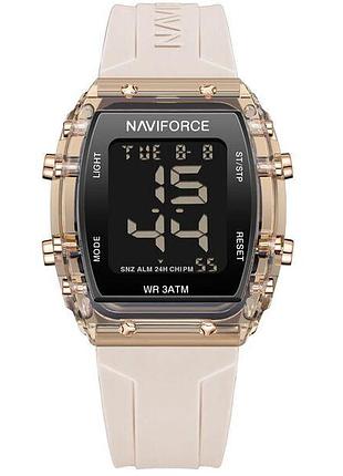 Женские наручные часы naviforce lady sport минеральное стекло, с секундомером.