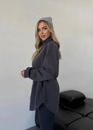Кофта на блискавці графіт 3