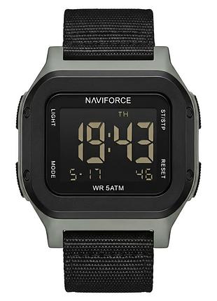 Чоловічий наручний годинник naviforce cube strong nylon кварцовий, 2 ремінці.