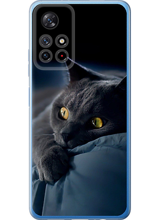 Чохол на xiaomi poco m4 pro 5g димчастий кіт "825u-3851-851"
