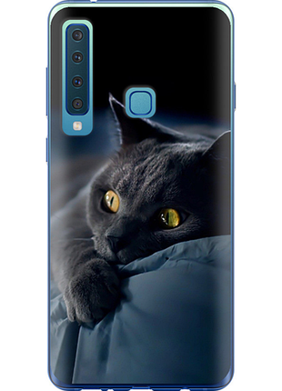 Чехол на samsung galaxy a9 (2018) дымчатый кот "825u-1503-851"