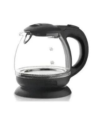 Электрический стеклянный чайник 1 л domotec ms 7910
