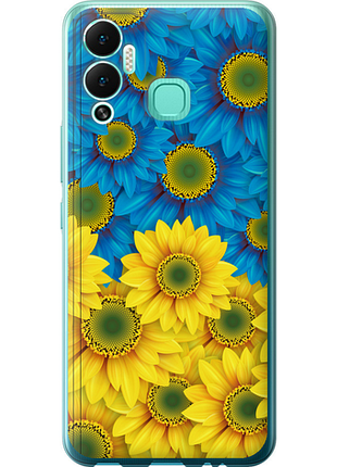 Чохол на infinix hot 12 play жовто-блакитні квіти "1048u-2759-851"