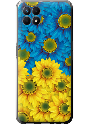 Чохол на realme 8i жовто-блакитні квіти "1048u-2518-851"