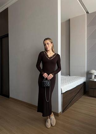 Платье черное с кружевом 5