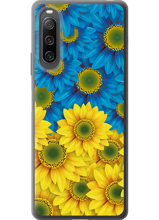 Чохол на sony xperia 10 iv жовто-блакитні квіти "1048u-2789-851"