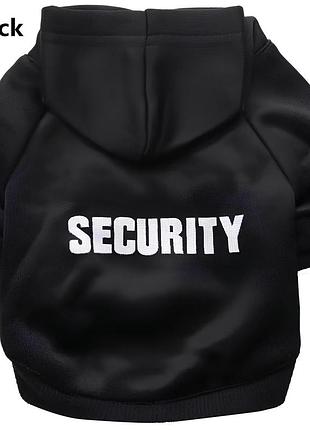 Одяг для домашніх тварин resteq — толстовка security для котів і собак середнього розміру m, стильна тепла кофта для улюбленців 2