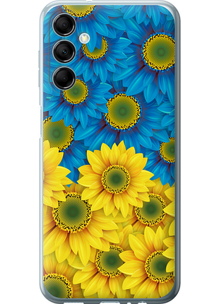 Чохол на samsung galaxy m14 m146b жовто-блакитні квіти "1048u-3038-851"