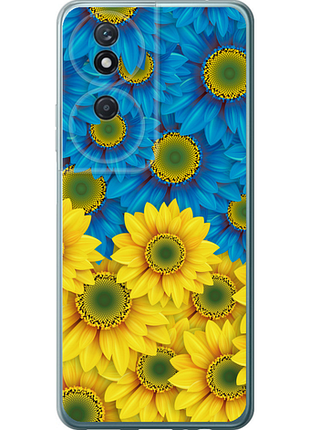 Чохол на huawei honor play 50 plus жовто-блакитні квіти "1048u-3399-851"