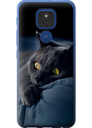 Чехол на motorola e7 plus дымчатый кот "825u-2107-851"