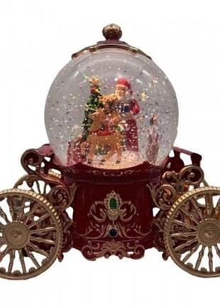 Снежный шар "карета" с автоподдувом, led и музыкой (sh2501)