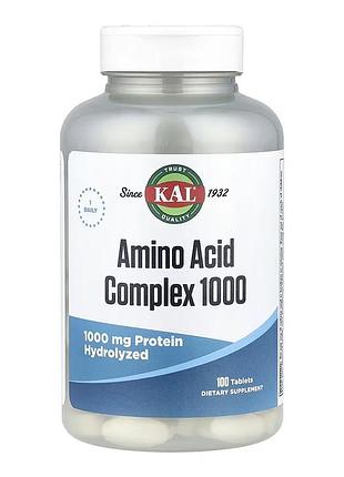 Аминокислотный комплекс, kal, 1000 мг, 100 таблеток, для спортивного рациона.
