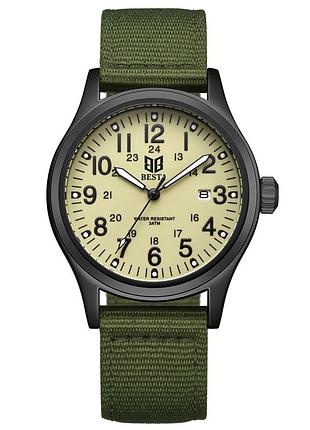 Мужские наручные часы cheetah command green кварцевые, минеральное стекло.