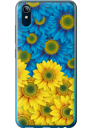 Чохол на vivo y91c жовто-блакитні квіти "1048u-1762-851"