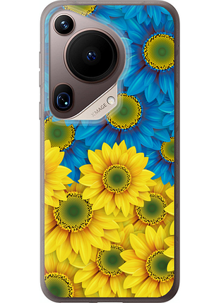 Чохол на huawei pura 70 ultra жовто-блакитні квіти "1048u-3704-851"