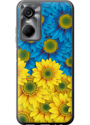 Чохол на tecno pop 6 pro be8 жовто-блакитні квіти "1048u-2929-851"
