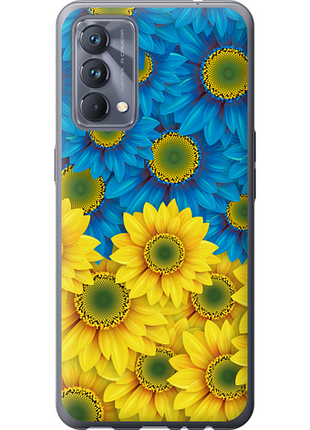 Чохол на realme gt master жовто-блакитні квіти "1048u-2852-851"