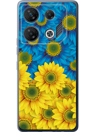 Чохол на infinix gt 10 pro жовто-блакитні квіти "1048u-3172-851"
