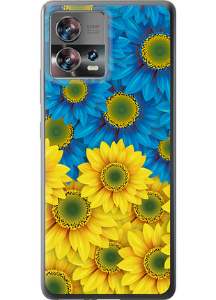 Чохол на motorola edge 30 fusion 5g жовто-блакитні квіти "1048u-3198-851"