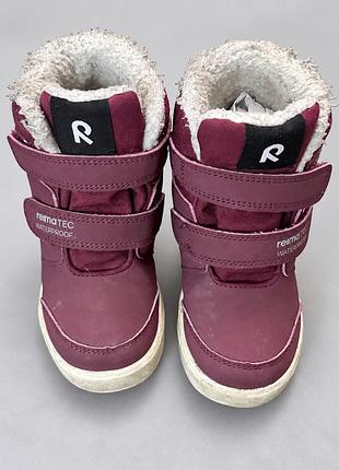 Зимние детские ботинки reima reimatec waterproof, бордовые
