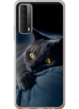 Чехол на huawei p smart 2021 дымчатый кот "825u-2100-851"
