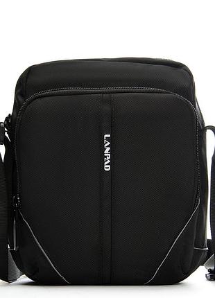 Черная мужская сумка полиэстер арт.98967 black lanpad (китай)