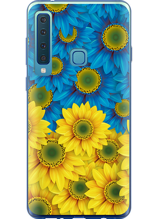 Чохол на samsung galaxy a9 (2018) жовто-блакитні квіти "1048u-1503-851"