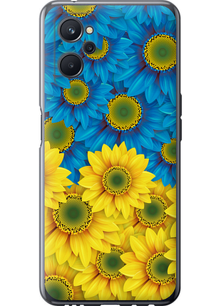 Чохол на realme 9i жовто-блакитні квіти "1048u-2705-851"